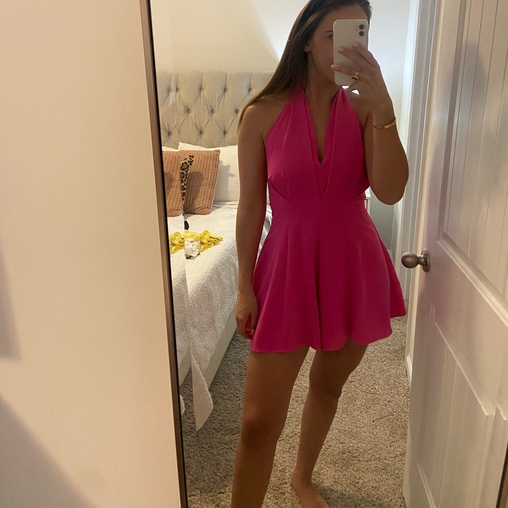 Pink Halter Top Romper